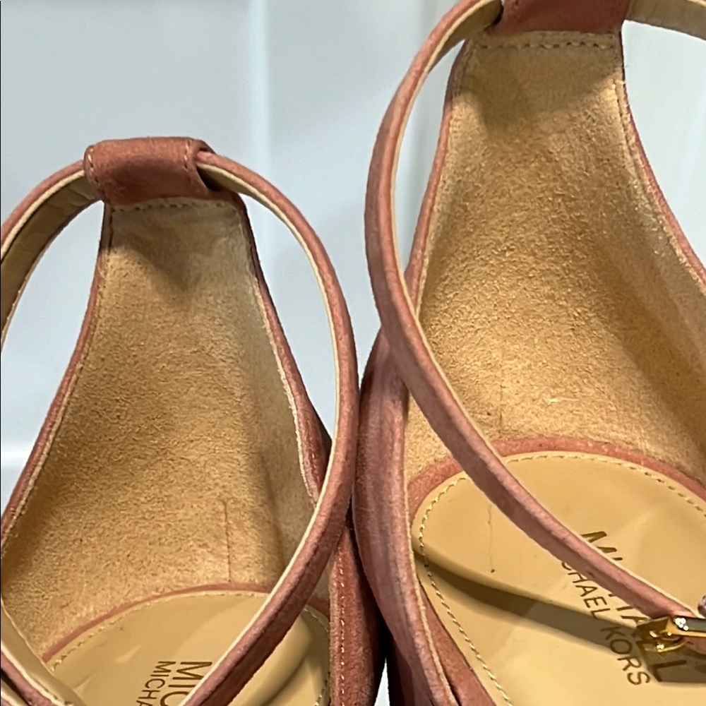 Lana Suede Sandal Michael Kors Brown Block Heel Sandals EUC - they may be  NWOT - Picture 9 of 13